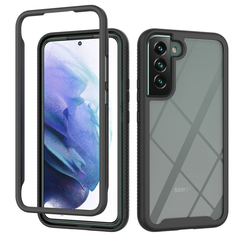 TOUGH FUSION-X CLEAR BUMPER HARD PC CLEAR SHOCKPROOF SAMSUNG GALAXY S22+ - BLACK