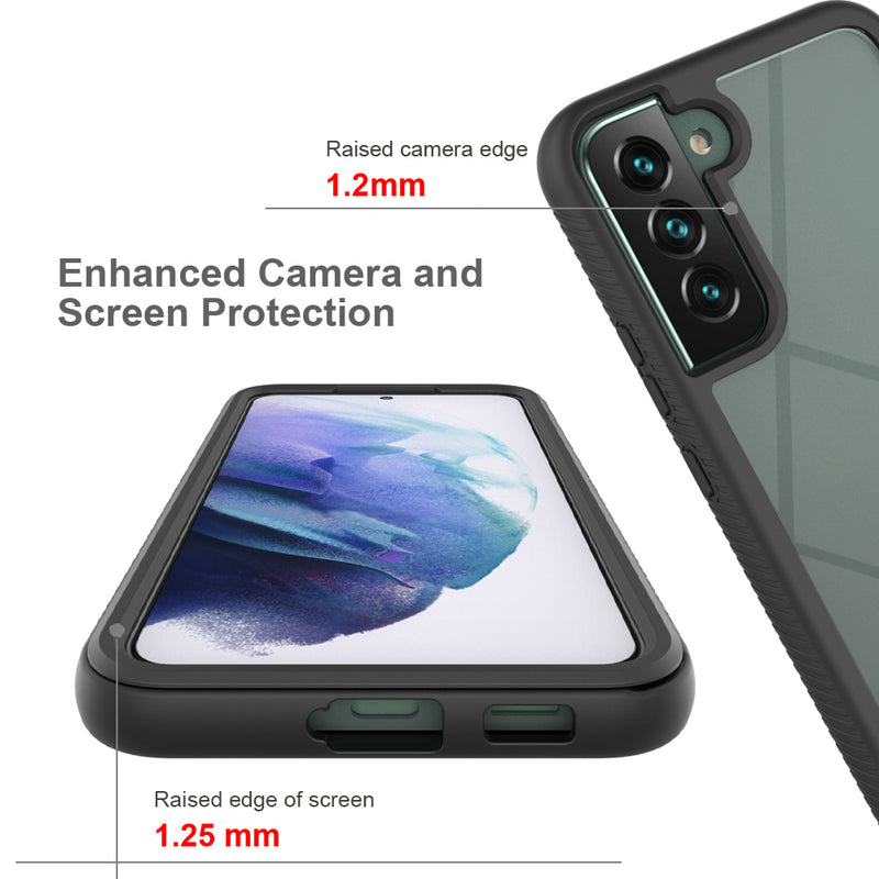 TOUGH FUSION-X CLEAR BUMPER HARD PC CLEAR SHOCKPROOF SAMSUNG GALAXY S22+ - BLACK