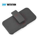 HYBRID CASE BLACK SKIN + BLACK PC WITH H STYLE STAND FOR IPHONE 11 PRO- BLACK