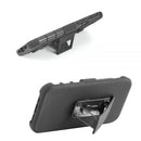 HYBRID CASE BLACK SKIN + BLACK PC WITH H STYLE STAND FOR IPHONE 11 PRO- BLACK