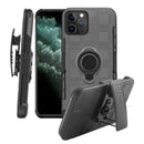 for IPHONE 11 PRO CUBE RUGGED COMBO CASE HOLSTER CLIP RING STAND MAGNETIC BACK