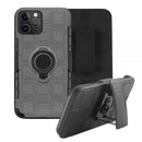 for IPHONE 11 PRO CUBE RUGGED COMBO CASE HOLSTER CLIP RING STAND MAGNETIC BACK
