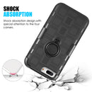 IPHONE 8/7/6 PLUS CUBE RUGGED BELT CLIP CASE W/ RING STAND - BLACK