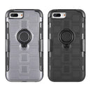 IPHONE 8/7/6 PLUS CUBE RUGGED BELT CLIP CASE W/ RING STAND - BLACK