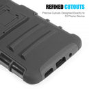 SAMSUNG GALAXY S20(6.2) HYBRID CASE BLACK SKIN + BLACK PC WITH H STYLE STAND