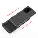 SAMSUNG GALAXY S20 ULTRA - LUXMO HYBRID CASE W/ H STYLE KICKSTAND - BLACK