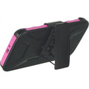 SAMSUNG GALAXY S6 HYBRID CASE BK SKIN+HOT PINK PC WITH SWIVEL