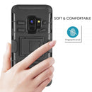 ZTE MAX XL / N9560 HYBRID CASE BLACK SKIN + BLACK PC WITH H STYLE STAND