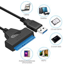 USB 3.0 SATA 3 Adapter 6 Gbps 2.5" Hard Drive 22 Pin Sata III