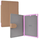 Incipio Lexington Stylish Vegan Leather Case with Kickstand for iPad, Tan/Pink