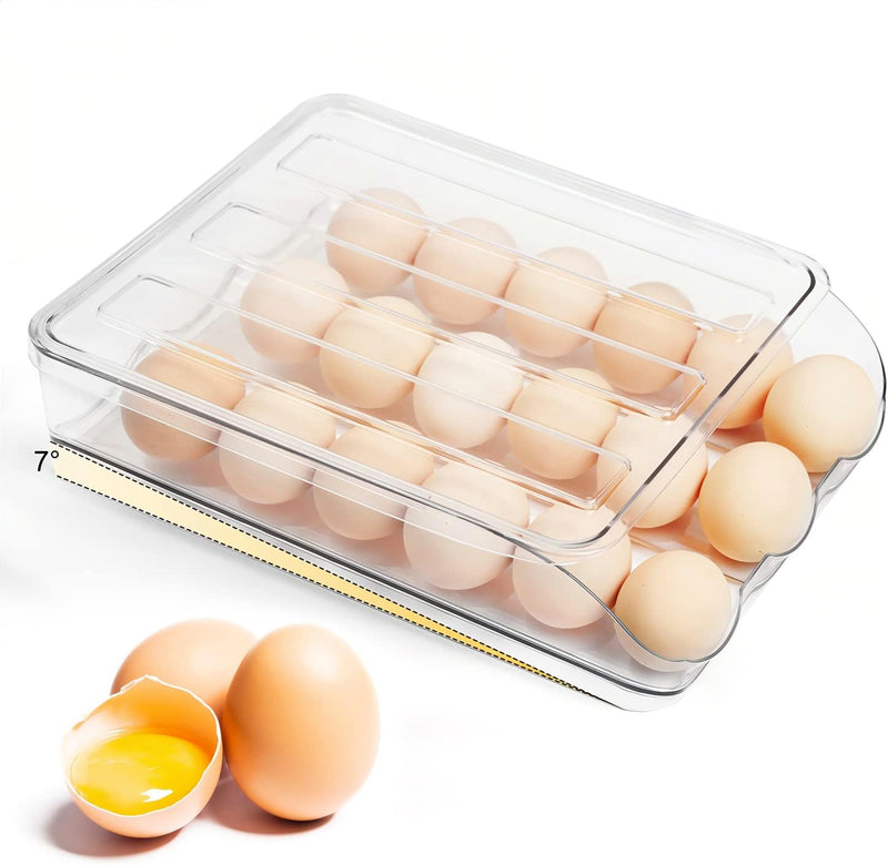SimplyASP Tech UNIVERSAL 1 LAYER EGG STORAGE TRAY CLEAR Holds 18 Eggs
