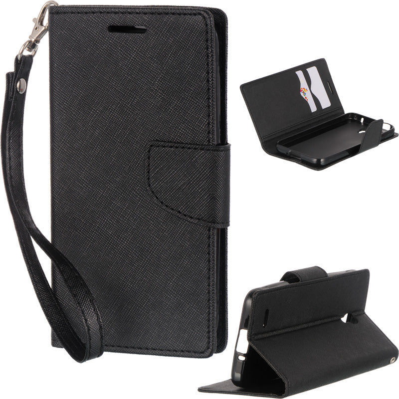 ALCATEL ONE TOUCH CONQUEST DIARY WALLET BLACK + BLACK
