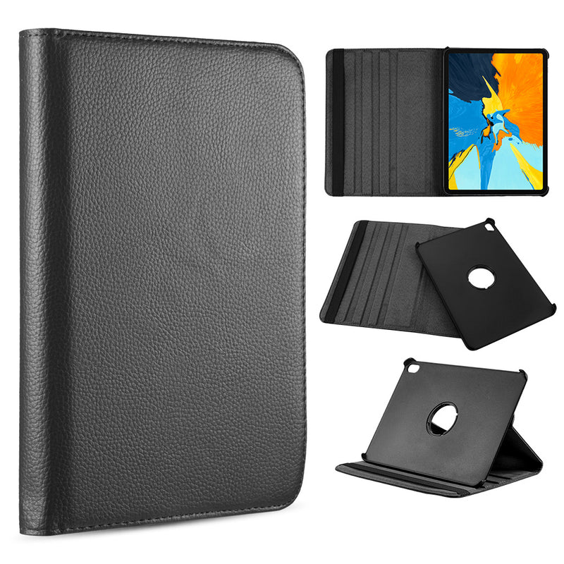 FOR IPAD PRO 11"(2018) ROTATION STAND TABLET FOLIO COVER - BLACK