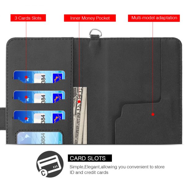 UNIVERSAL FLIP WALLET LEATHER JACKET FOR MOBILE PHONE (COMBO PIECE)