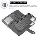 LUXMO NAPA LEATHER DETACHABLE WALLET CASE ID EXTRA SLOTS IPHONE 11 PRO