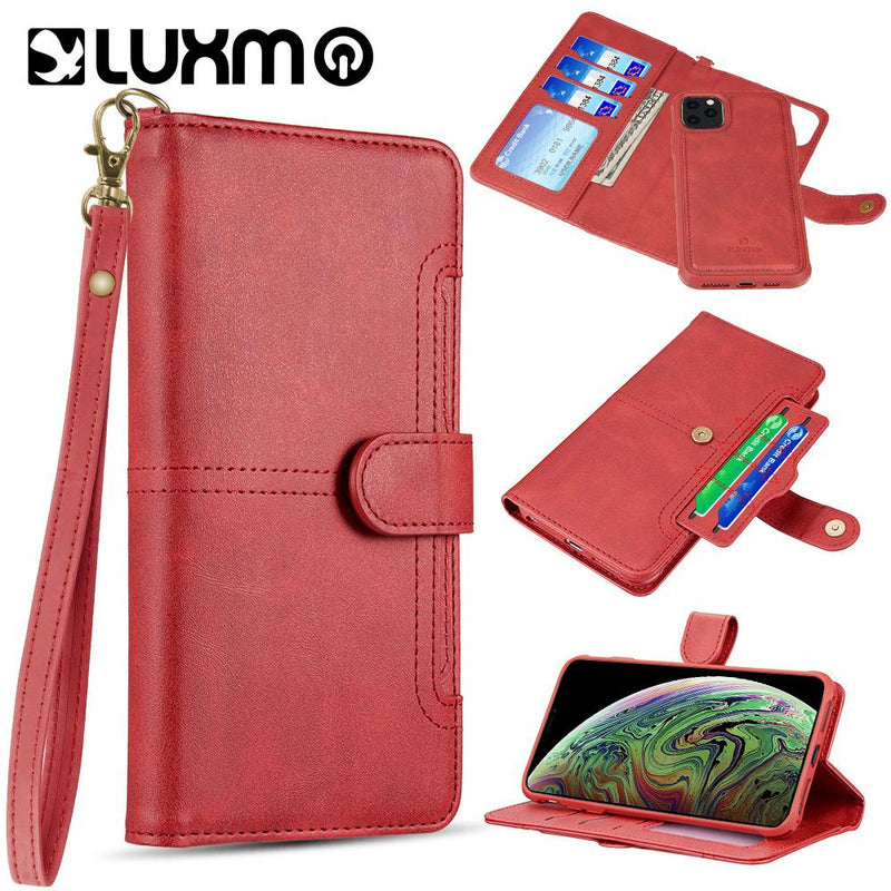 LUXMO NAPA LEATHER DETACHABLE WALLET CASE ID EXTRA SLOTS IPHONE 11 PRO