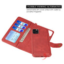 LUXMO NAPA LEATHER DETACHABLE WALLET CASE ID EXTRA SLOTS IPHONE 11 PRO