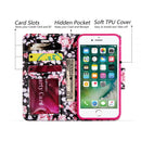 FOR IPHONE 8 / 7 PLUS TRNDY LEATHER FLIP WALLET CASE - BE-YOU-TIFUL