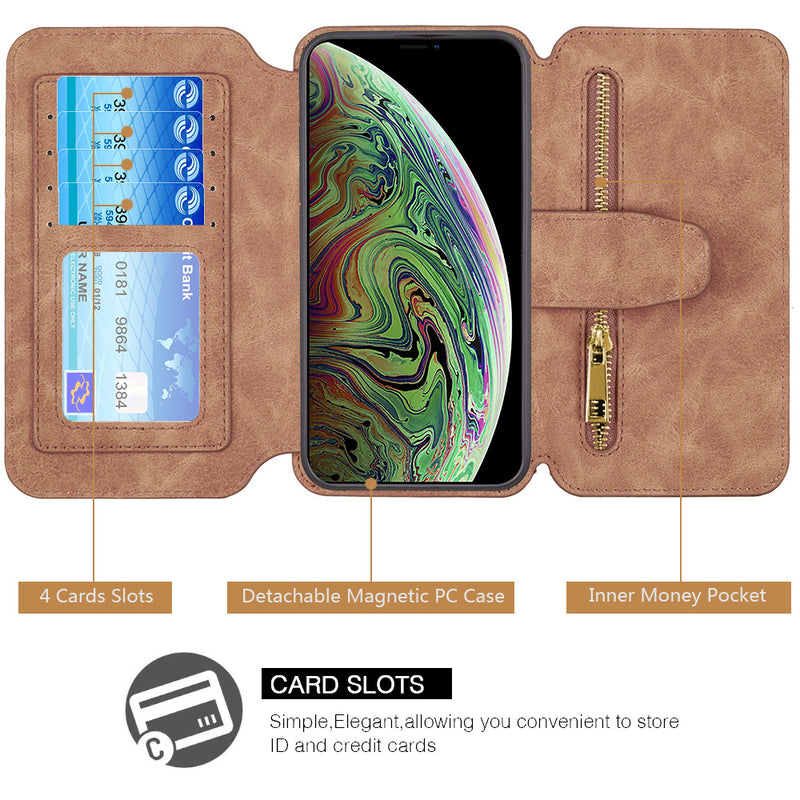LUXURY 2 SERIES FLIP WALLET WITH DETACHABLE CASE FOR IPHONE 11