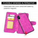 THE LUXURY 2 SERIES FLIP WALLET CASE FOR IPHONE XS / X - PURPLE
