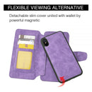 THE LUXURY 2 SERIES FLIP WALLET CASE FOR IPHONE XS / X - PURPLE