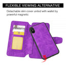 THE LUXURY 2 SERIES FLIP WALLET CASE FOR IPHONE XS / X - PURPLE
