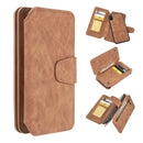 THE LUXURY 2 SERIES FLIP WALLET CASE FOR IPHONE XS MAX BROWN