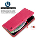 FOR IPHONE XS MAX LUXURY GENTLEMAN MAGNETIC FLIP LEATHER WALLET CASE - RED