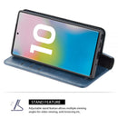 SAMSUNG GALAXY NOTE 10 LUXURY MAGNETIC FLIP LEATHER WALLET CASE W/ TRIO CARD