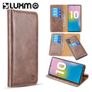 SAMSUNG GALAXY NOTE 10 LUXURY MAGNETIC FLIP LEATHER WALLET CASE W/ TRIO CARD
