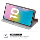 SAMSUNG GALAXY NOTE 10 LUXURY MAGNETIC FLIP LEATHER WALLET CASE W/ TRIO CARD