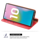 SAMSUNG GALAXY NOTE 10 LUXURY MAGNETIC FLIP LEATHER WALLET CASE W/ TRIO CARD