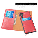 SAMSUNG GALAXY NOTE 10 LUXURY MAGNETIC FLIP LEATHER WALLET CASE W/ TRIO CARD