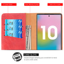 SAMSUNG GALAXY NOTE 10 LUXURY MAGNETIC FLIP LEATHER WALLET CASE W/ TRIO CARD