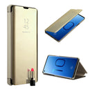SAMSUNG GALAXY S10 THE TRANSPARENT METALLIC MIRROR FLIP CASE - GOLD