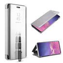 SAMSUNG GALAXY S10E THE TRANSPARENT METALLIC MIRROR FLIP CASE- SILVER