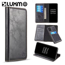 SAMSUNG GALAXY S20 PLUS(6.7") LUXURY GENTLEMAN 2ND GENERATIONDETACHABLE MAGNETIC FLIP LEATHER WALLET CASE W/ TRIO CARD SLOTS - BLACK