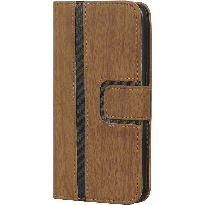 SAMSUNG GALAXY S6 POUCH W/ CARD SLOTS WOOD NATURAL BEIGE