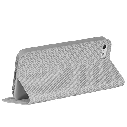FOR IPHONE 5 / 5S / SE STAND HEXAGON POUCH GRAY