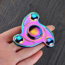 RAINBOW METAL TRI-SPINNER HIGH SPEED STRESS REDUCER ADHD ANXIETY RELIEF TOYS