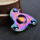 RAINBOW METAL TRI-SPINNER HIGH SPEED STRESS REDUCER ADHD ANXIETY RELIEF TOYS