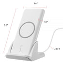 UNIVERSAL 10,000 MAH WIRELESS CHARGE POWER BANK WITH CHARGING CRADLE - WHITE