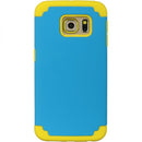 SAMSUNG GALAXY S6 EDGE HYBRID CASE YELLOW SKIN + BLUE PC
