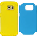 SAMSUNG GALAXY S6 EDGE HYBRID CASE YELLOW SKIN + BLUE PC