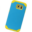 SAMSUNG GALAXY S6 EDGE HYBRID CASE YELLOW SKIN + BLUE PC