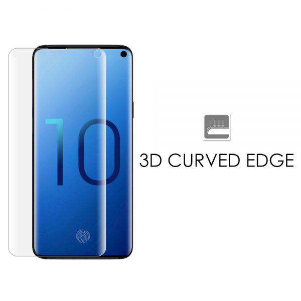 SAMSUNG GALAXY S10 PREMIUM FULL COVERAGE CURVED PET SCREEN PROTECTOR CLEAR