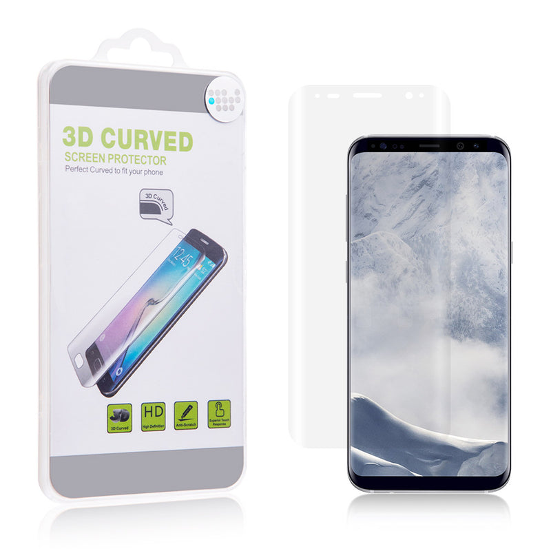 SAMSUNG GALAXY S9 PLUS PREMIUM FULL COVERAGE CURVED PET SCREEN PROTECTOR CLEAR