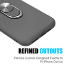RUBBERIZED ANTI SLIPPERY CASE WITH METAL ROTATABLE RINGSTAND for IPHONE 11 PRO