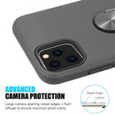 RUBBERIZED ANTI SLIPPERY CASE WITH METAL ROTATABLE RINGSTAND for IPHONE 11 PRO