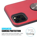 RUBBERIZED ANTI SLIPPERY CASE WITH METAL ROTATABLE RINGSTAND for IPHONE 11 PRO
